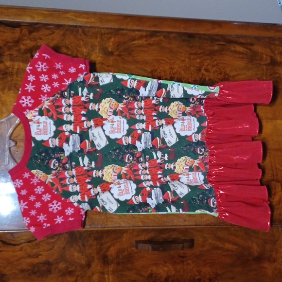 Custom boutique Elf on the Shelf shirt, sz 10 - Picture 2 of 2